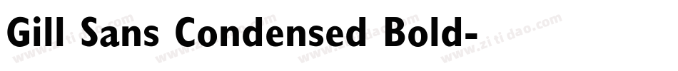 Gill Sans Condensed Bold字体转换